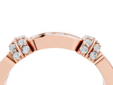 Rose gold Pavé Round Diamond Link Band with Bezel Setting_79