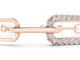 Rose gold Pavé Round Diamond Link Bracelet with Four-Prong Setting_5