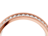 Rose gold Pavé Round Diamond Milgrain Eternity Band_25