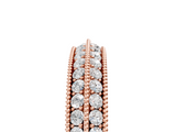 Rose gold Pavé Round Diamond Milgrain Eternity Band_26