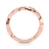 Rose gold Pavé Round Diamond Twist Band with Bezel Setting 1