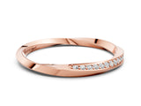 Rose gold Pavé Round Diamond Twist Band_12