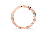 Rose gold Pavé Round Diamond Twist Band_15