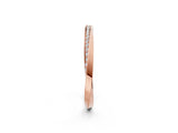 Rose gold Pavé Round Diamond Twist Band_26