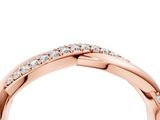 Rose gold Pavé Round Diamond Twist Eternity Band with Prong Setting_42