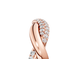 Rose gold Pavé Round Diamond Twist Eternity Band with Prong Setting_43