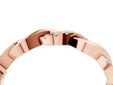 Rose gold Pavé Round Diamond Twist Eternity Band with Shared Prong Setting_52
