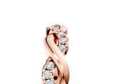 Rose gold Pavé Round Diamond Twist Eternity Band with Shared Prong Setting_53