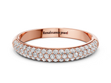Rose gold Pavé Round Diamond White Gold Eternity Band_21