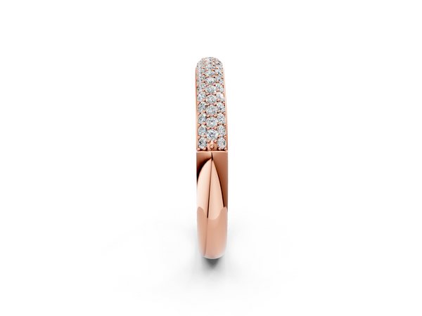 Rose gold Pavé Round Diamond White Gold Eternity Band
