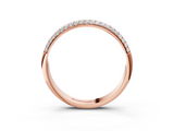Rose gold Pavé Round Diamond White Gold Eternity Band_24