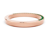 Rose gold Pavé Round Emerald Channel Set Band_18