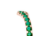 Rose gold Pavé Round Emerald Chevron Band with Shared Prong Setting_11