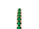 Rose gold Pavé Round Emerald Half Eternity Band with Shared Prong Setting_11