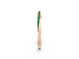 Rose gold Pavé Round Emerald Twist Band_14