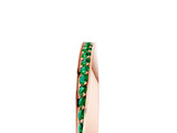 Rose gold Pavé Round Emerald Twist Band_17