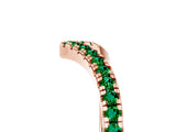 Rose gold Pavé Round Emerald V-Shaped Chevron Band with Shared Prong Setting_11