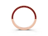 Rose gold Pavé Round Garnet Channel Set Band_21