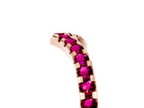 Rose gold Pavé Round Garnet Chevron Band with Shared Prong Setting_11