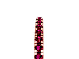 Rose gold Pavé Round Garnet Half Eternity Band with Shared Prong Setting_11