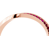 Rose gold Pavé Round Garnet Twist Band_10