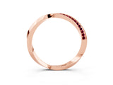 Rose gold Pavé Round Garnet Twist Band_27