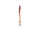 Rose gold Pavé Round Garnet Twist Band_38