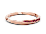 Rose gold Pavé Round Garnet Twist Band_39