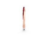 Rose gold Pavé Round Garnet Twist Band_41