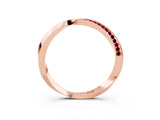 Rose gold Pavé Round Garnet Twist Band_42