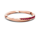 Rose gold Pavé Round Garnet Twist Band_6