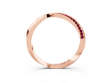 Rose gold Pavé Round Garnet Twist Band_9