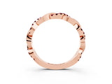 Rose gold Pavé Round Garnet Twist Eternity Band with Shared Prong Setting_33