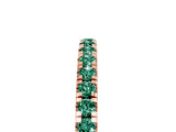 Rose gold Pavé Round Green Sapphire Half Eternity Band with Shared Prong Setting_11