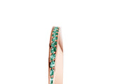 Rose gold Pavé Round Green Sapphire Twist Band_11