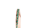Rose gold Pavé Round Green Sapphire Twist Band_32