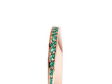 Rose gold Pavé Round Green Sapphire Twist Band_40