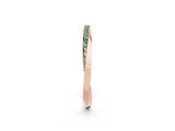 Rose gold Pavé Round Green Sapphire Twist Band_8