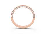 Rose gold Pavé Round Moissanite Channel Set Band_21