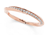 Rose gold Pavé Round Moissanite Twist Band_13