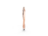 Rose gold Pavé Round Moissanite Twist Band_14