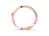 Rose gold Pavé Round Moissanite Twist Band_15