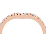 Rose gold Pavé Round Moissanite V-Shaped Chevron Band with Shared Prong Setting_10