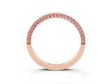 Rose gold Pavé Round Morganite Channel Set Band_21