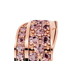 Rose gold Pavé Round Morganite Crossover Band with Bead Prong Setting_11