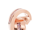 Rose gold Pavé Round Morganite Crossover Band with Channel Setting_11