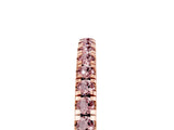 Rose gold Pavé Round Morganite Half Eternity Band with Shared Prong Setting_11