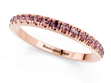 Rose gold Pavé Round Morganite Half Eternity Band with Shared Prong Setting_7