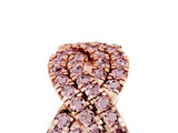Rose gold Pavé Round Morganite Infinity Twist Band with Shared Prong Setting_11