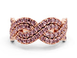 Rose gold Pavé Round Morganite Infinity Twist Band with Shared Prong Setting_6